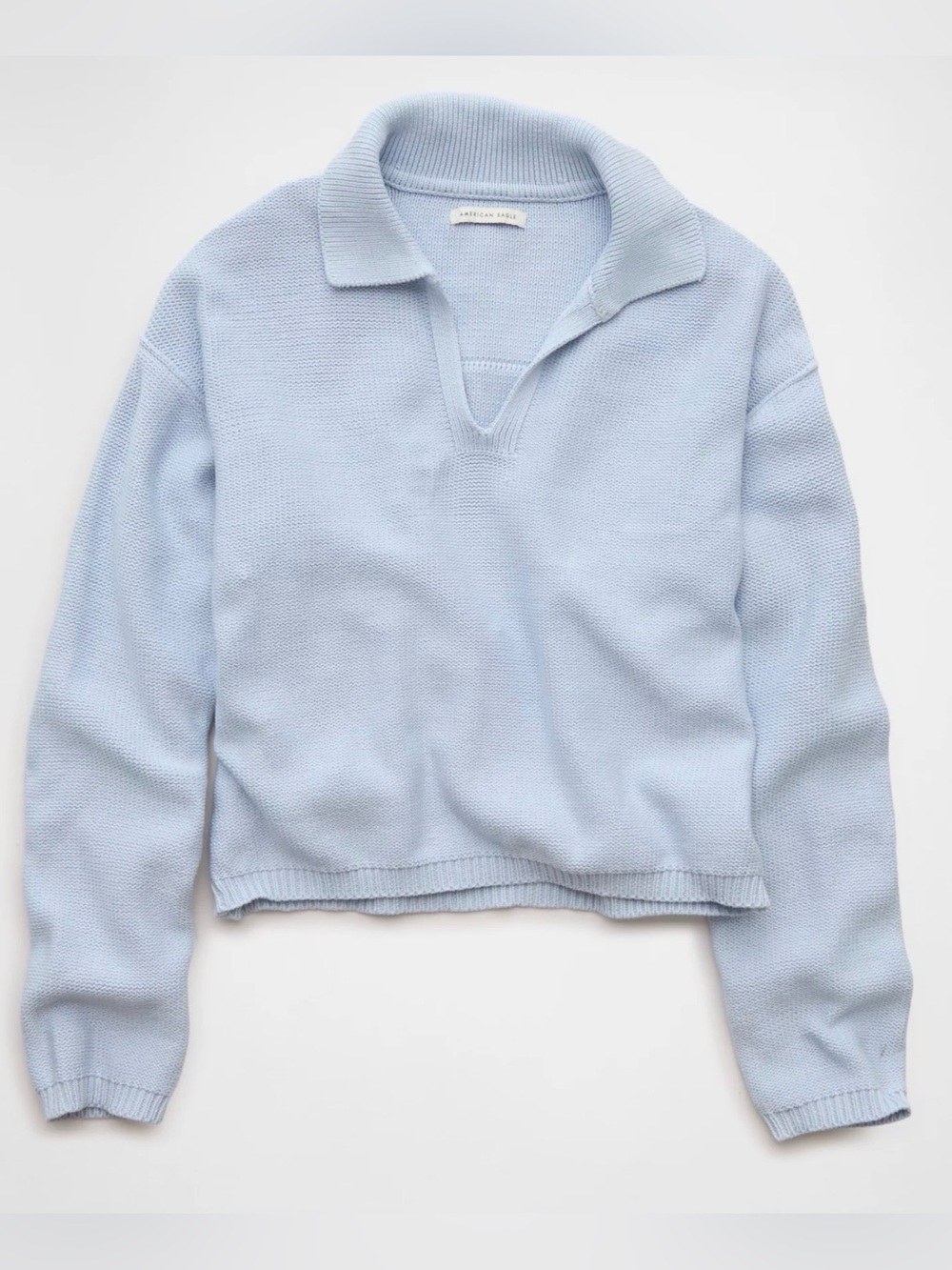 AE Johnny Collar Cropped Sweater